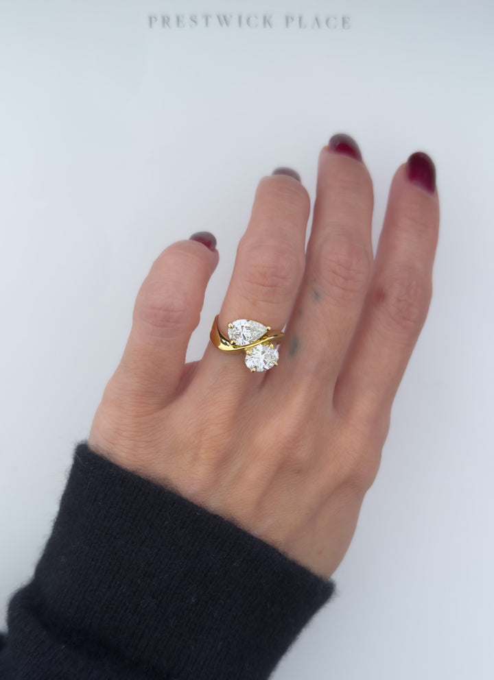 3.0ct Double Wave - Pear Oval Lab Diamond