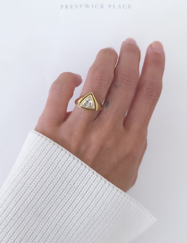 1.0ct Trillion Cut Totem Ring