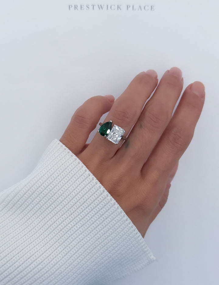 Emerald Two-Stone 4.0ct