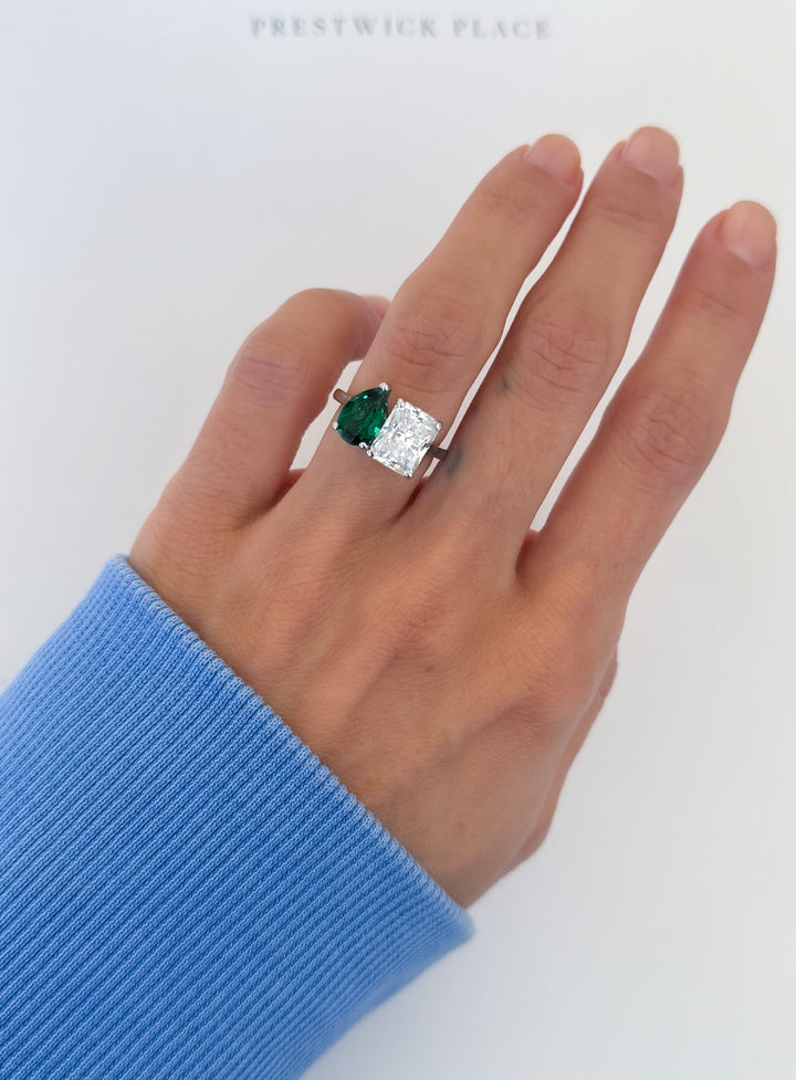 Emerald Two-Stone 4.0ct