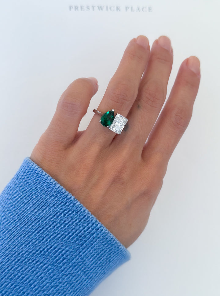Emerald Two-Stone 4.0ct
