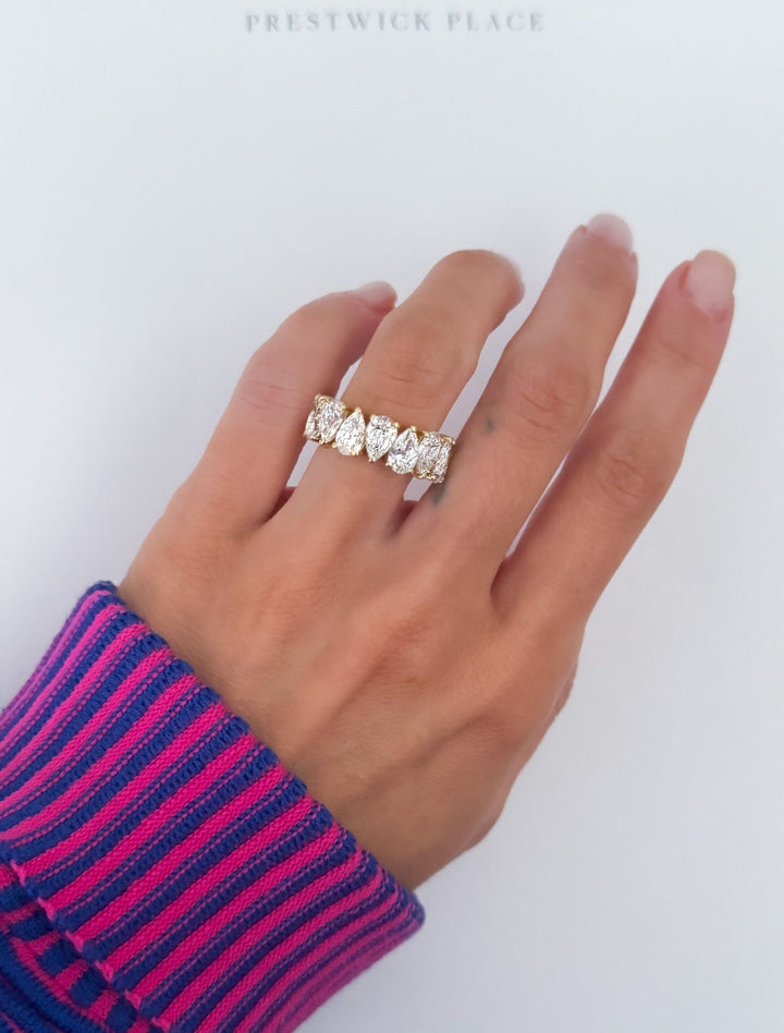 Pear Eternity Band 8.60ct - Lab Diamond