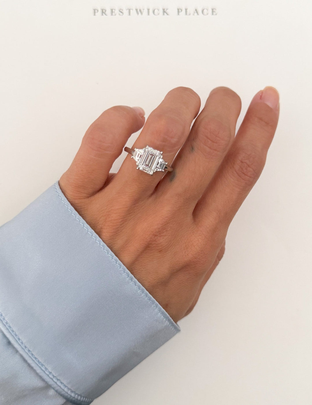 Emerald Cut Trilogy - 2.8ct Lab Diamond