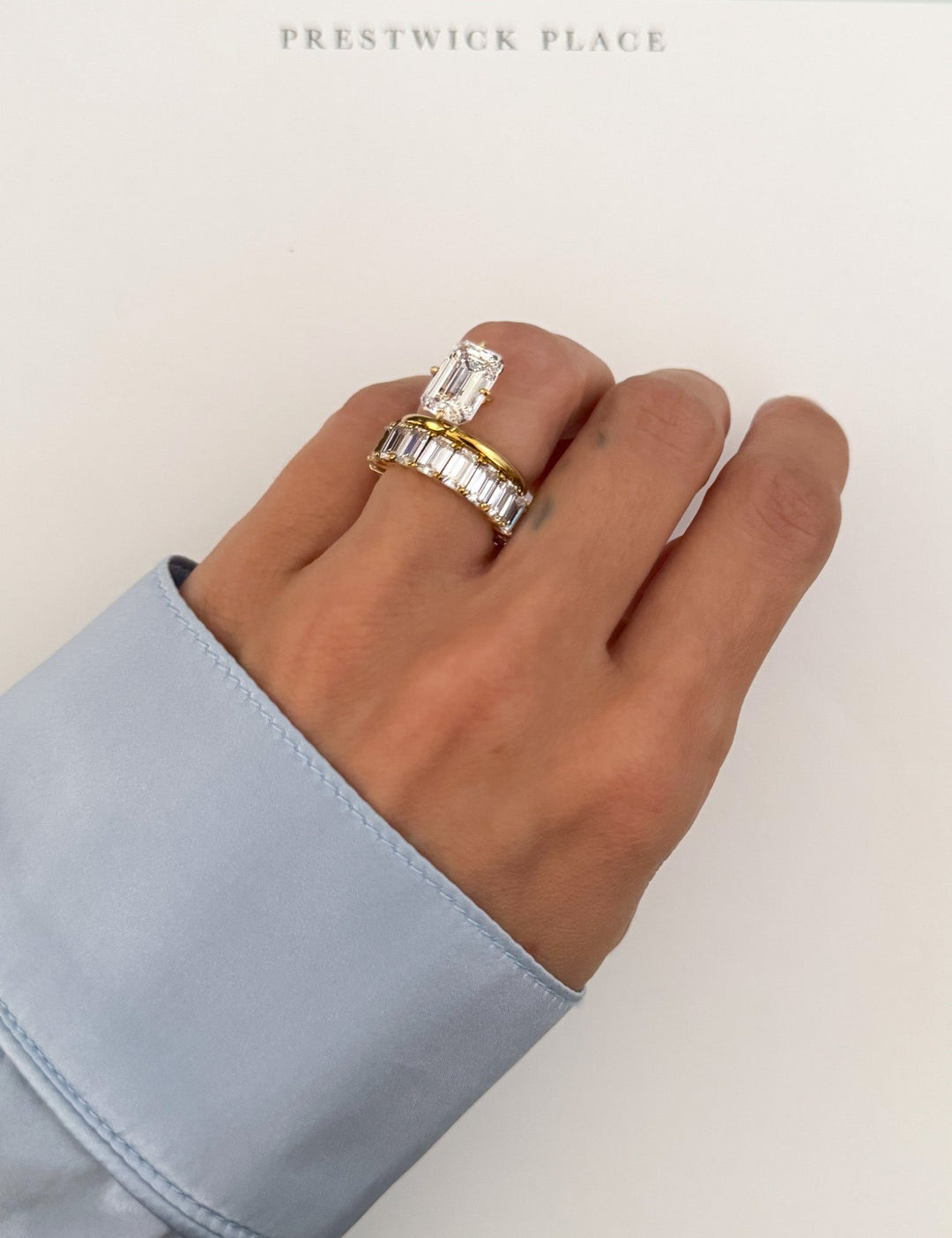 Augustus Solitaire 3.0ct - Emerald Cut Lab-Diamond