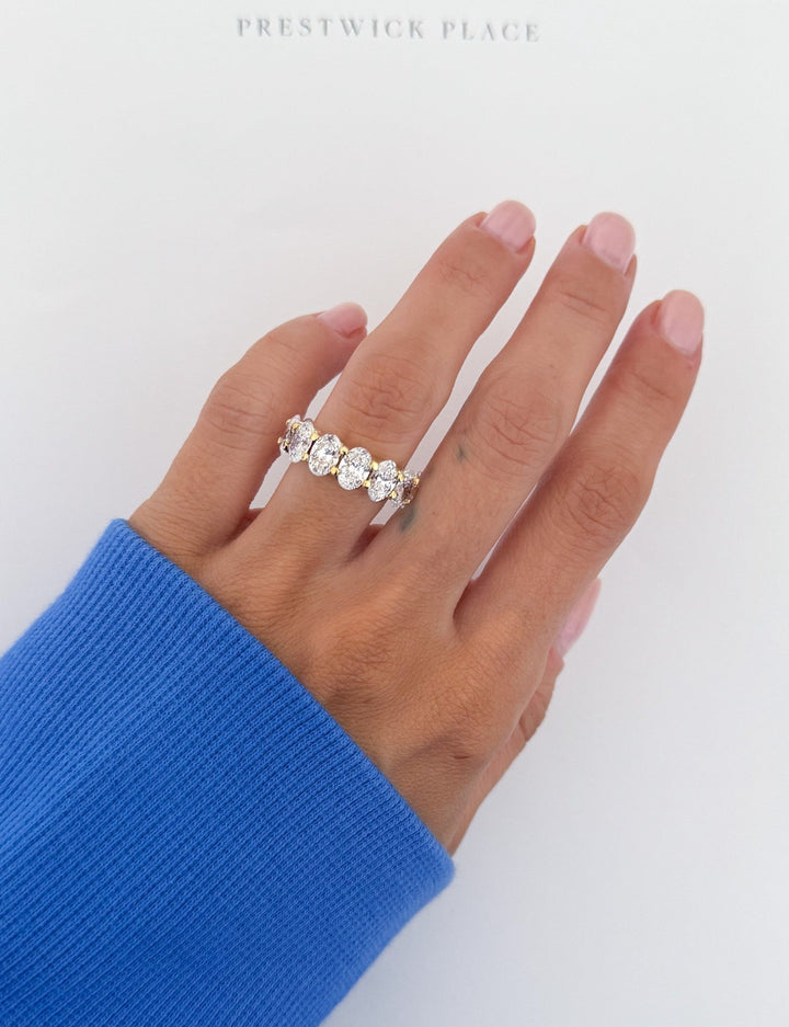 5.5ct 7/8 Oval Lab-Diamond Eternity U-Band