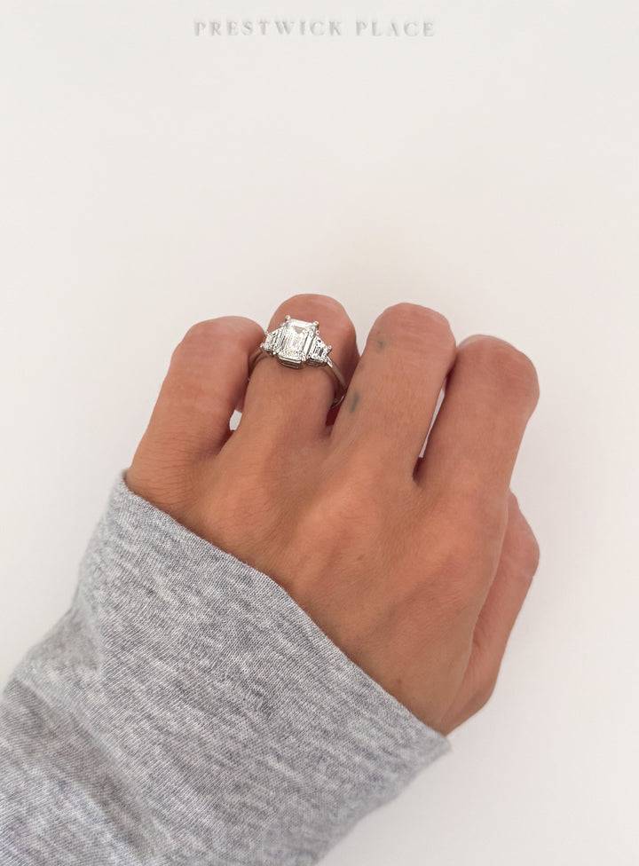 Emerald Cut Trilogy - 2.8ct Lab Diamond