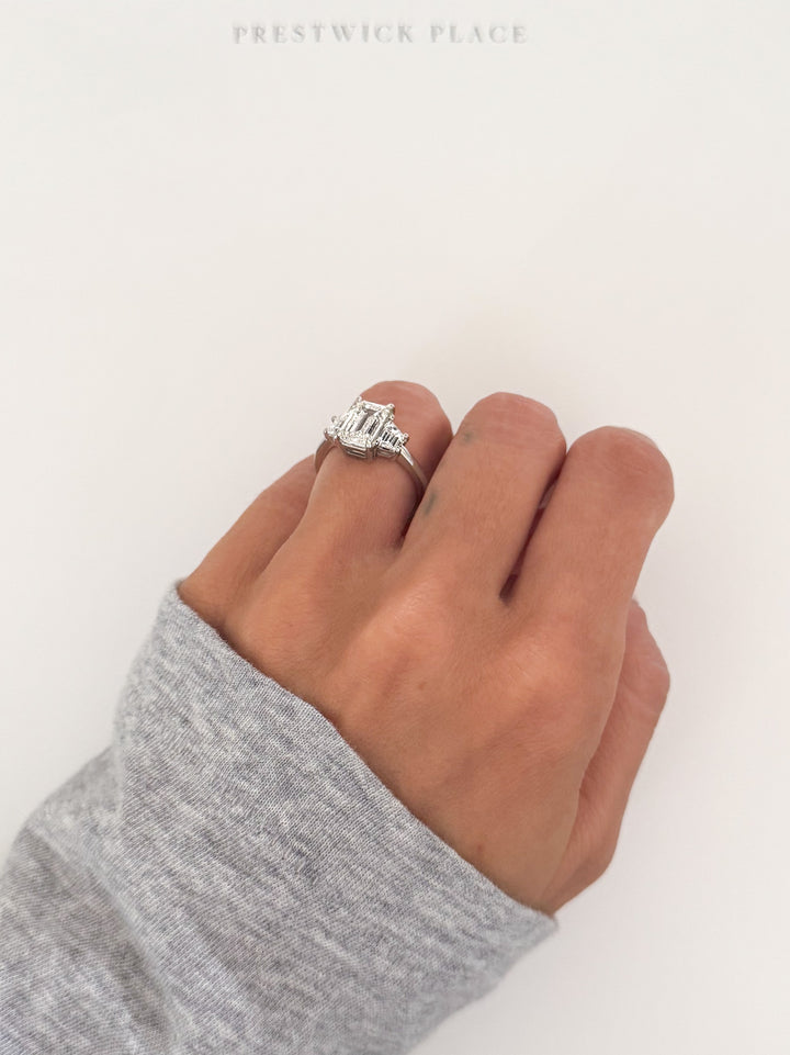 Emerald Cut Trilogy - 2.8ct Lab Diamond