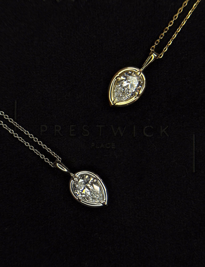 Celestial Pear Diamond Pendant