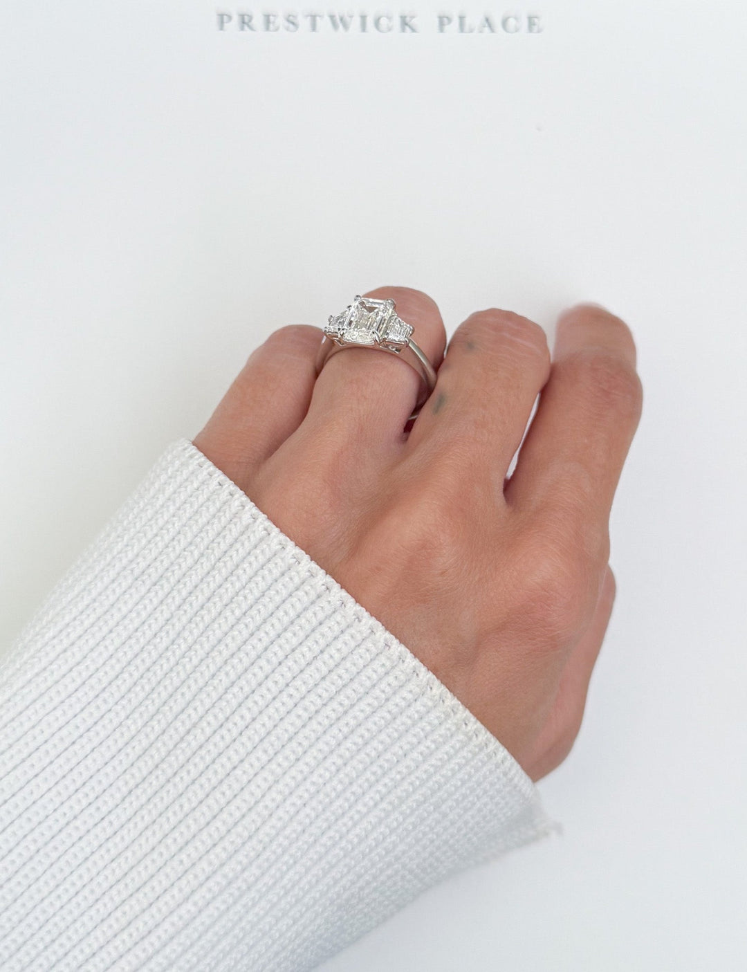 Emerald Cut Trilogy - 3.2ct Lab Diamond