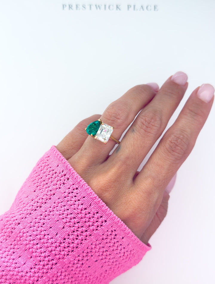 Emerald Two-Stone 4.0ct