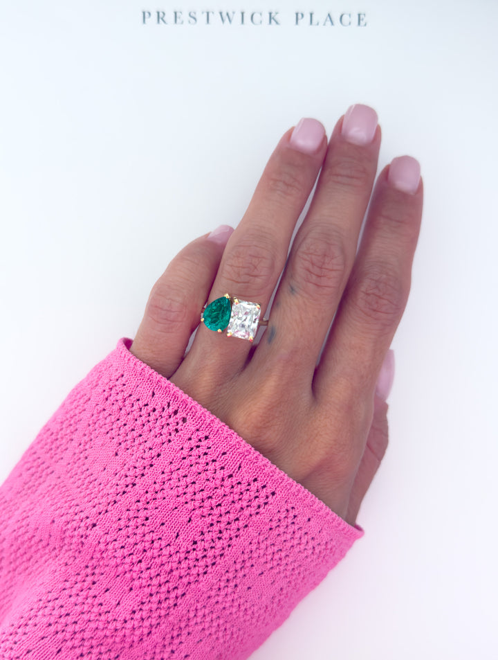 Emerald Two-Stone 4.0ct