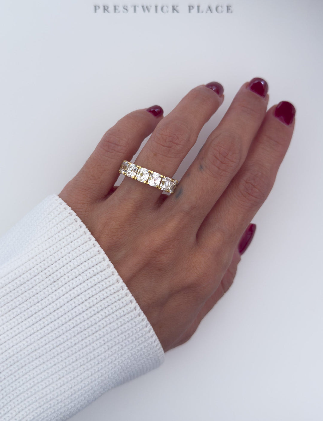 8.0ct Old Mine Eternity Band - Lab-Diamond