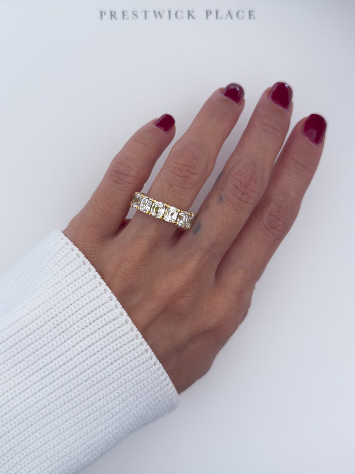 8.0ct Old Mine Eternity Band - Lab-Diamond