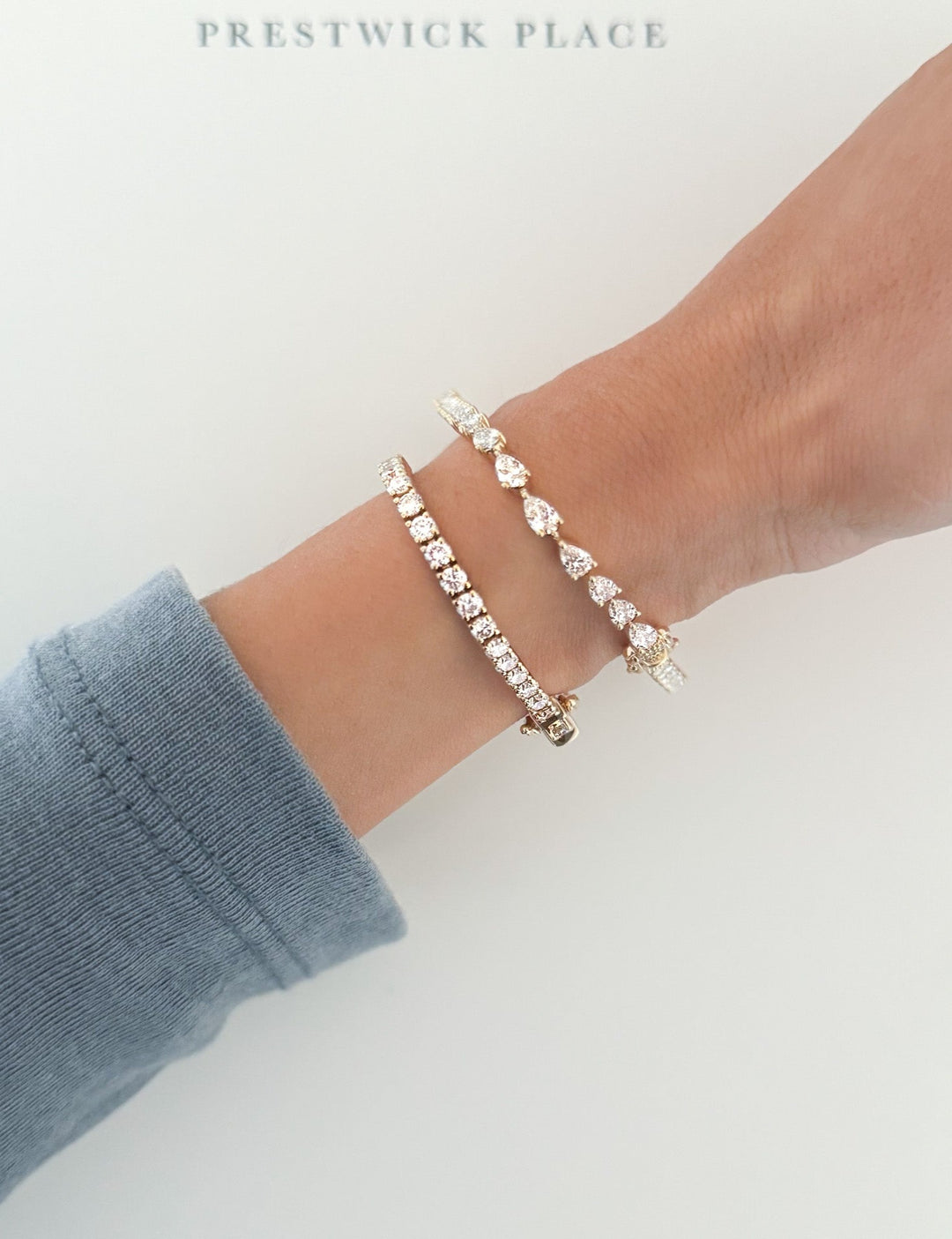 5.6ct Pear Lab Diamond Tennis Bracelet
