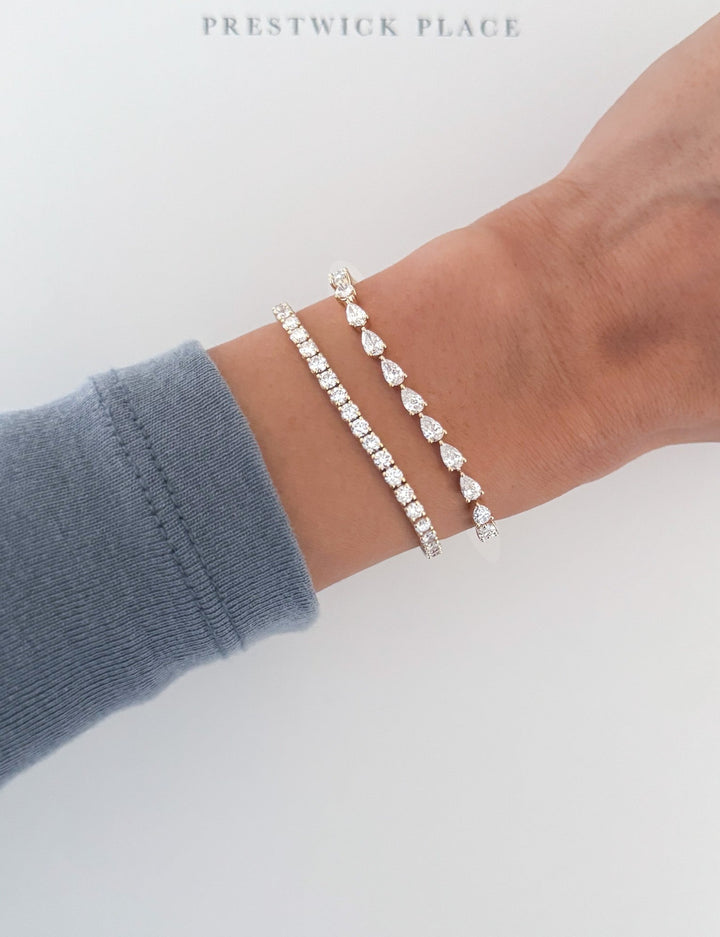5.6ct Pear Lab Diamond Tennis Bracelet