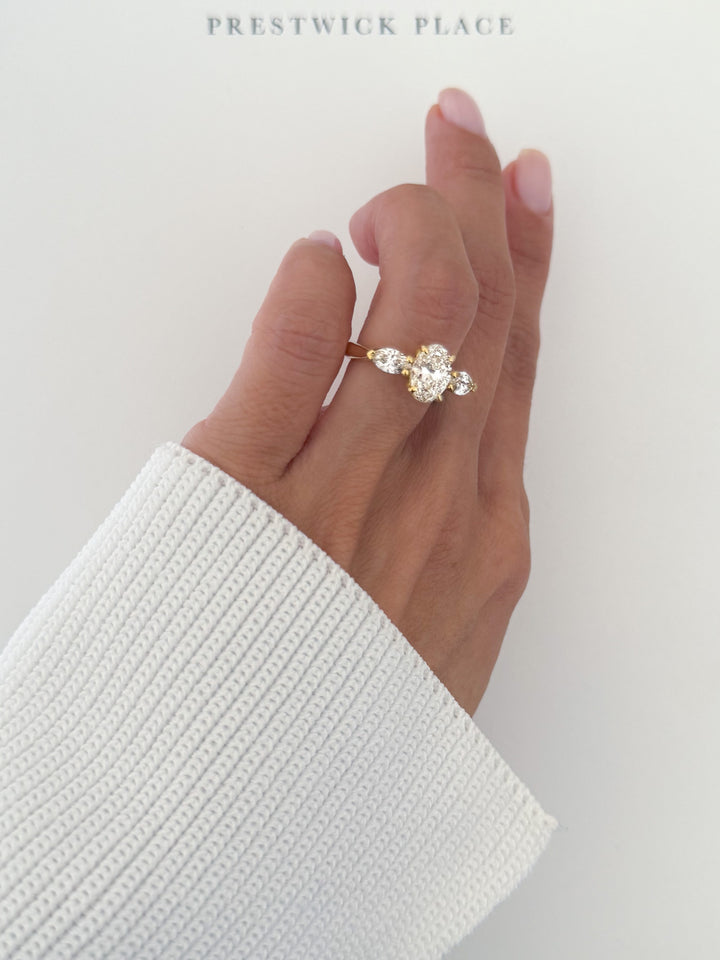 Oval Marquise Trilogy - 2.1ct Lab Diamond