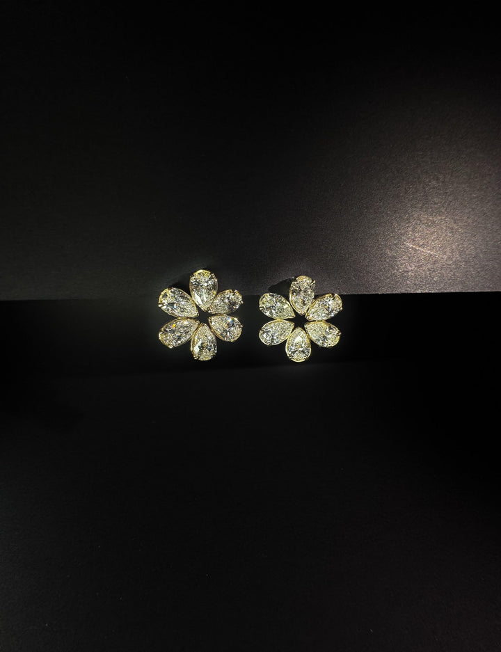 10.8ct Flower Earring | Lab Diamond