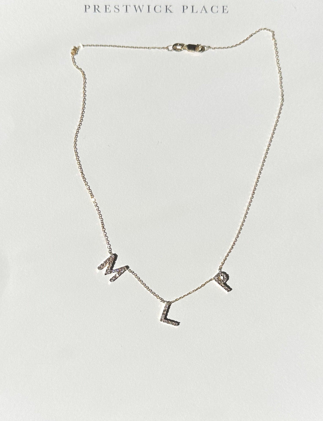 3 Letter Lab-Diamond Initial Pendant