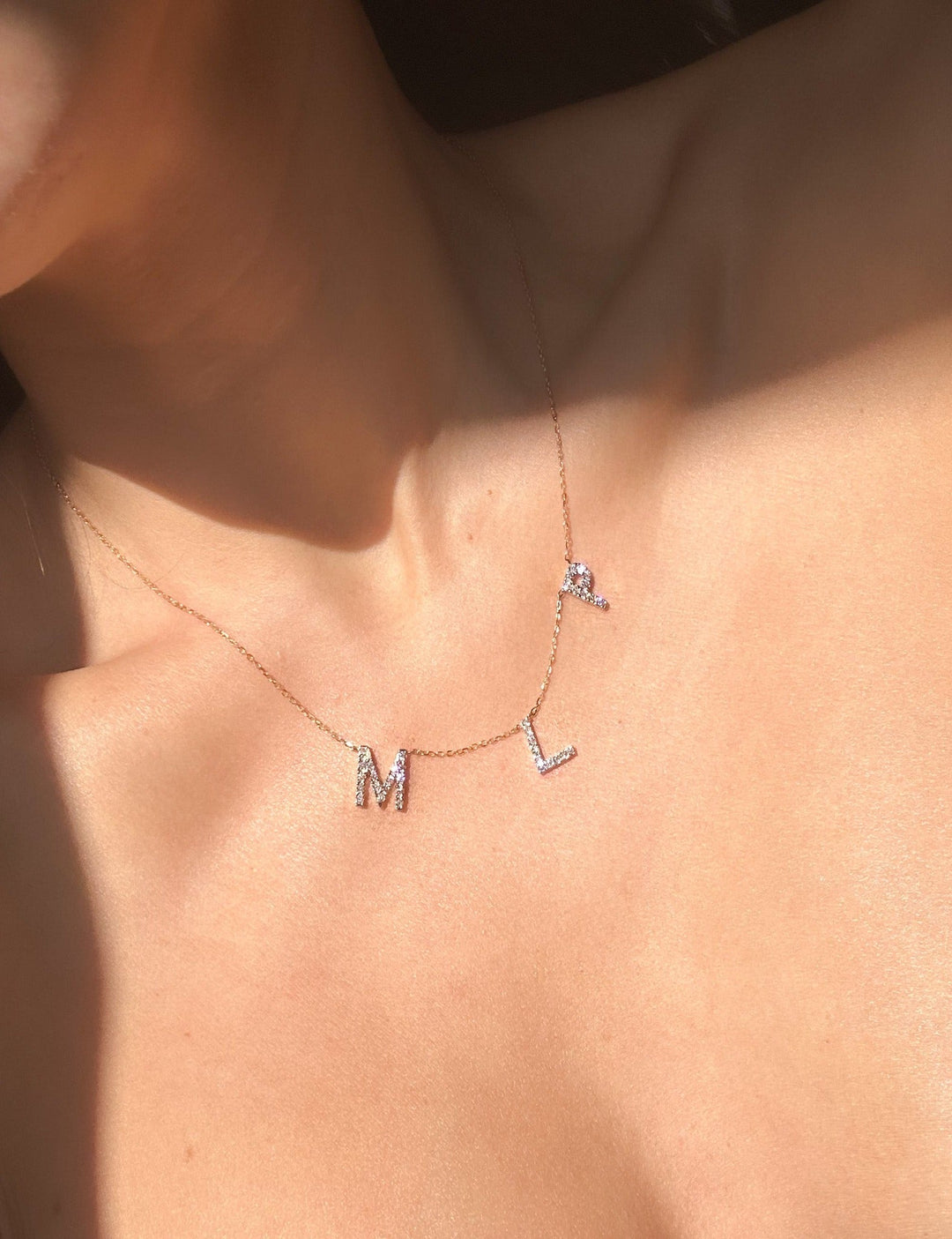 3 Letter Lab-Diamond Initial Pendant