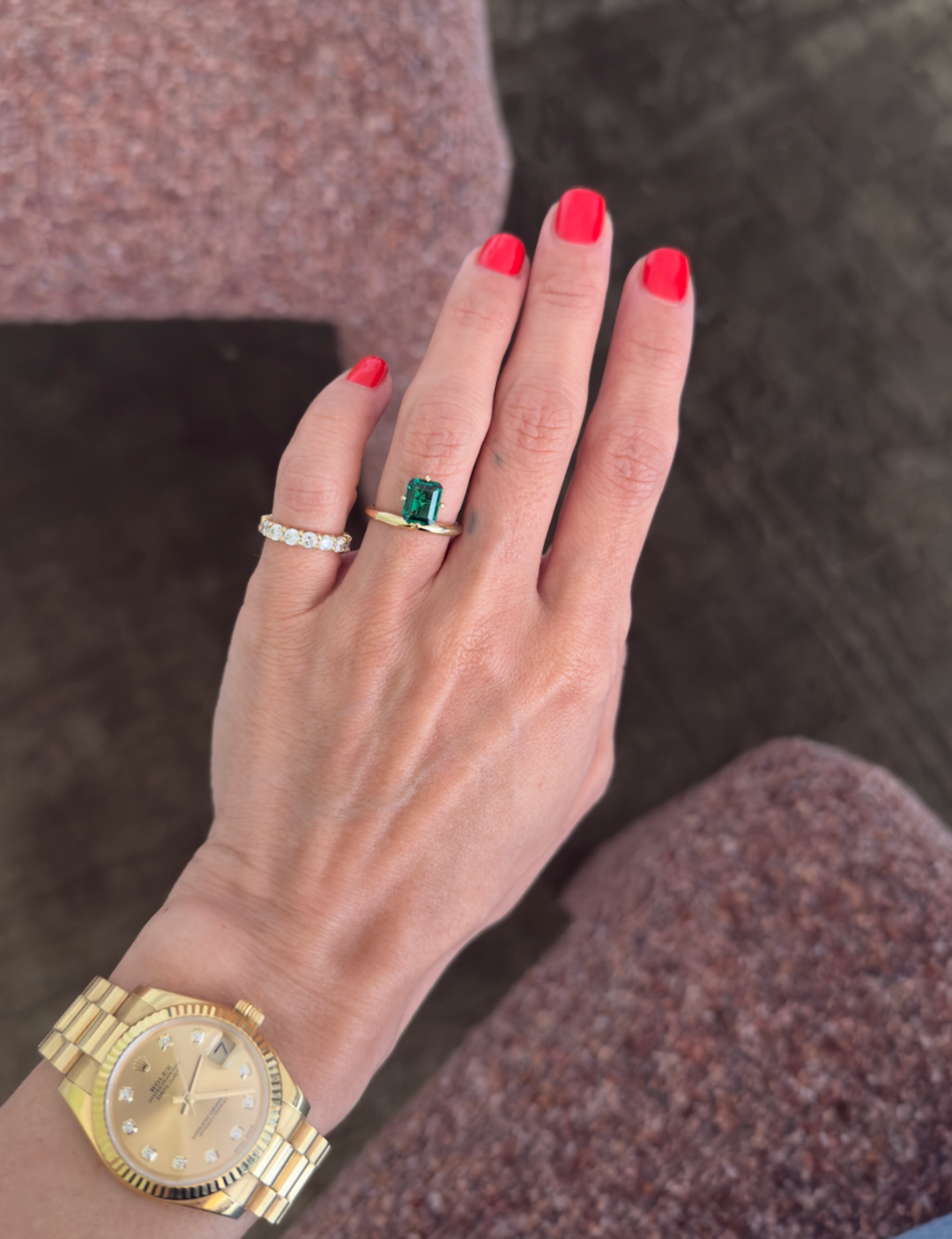 Augustus Solitaire 2.9ct - Emerald Green Emerald