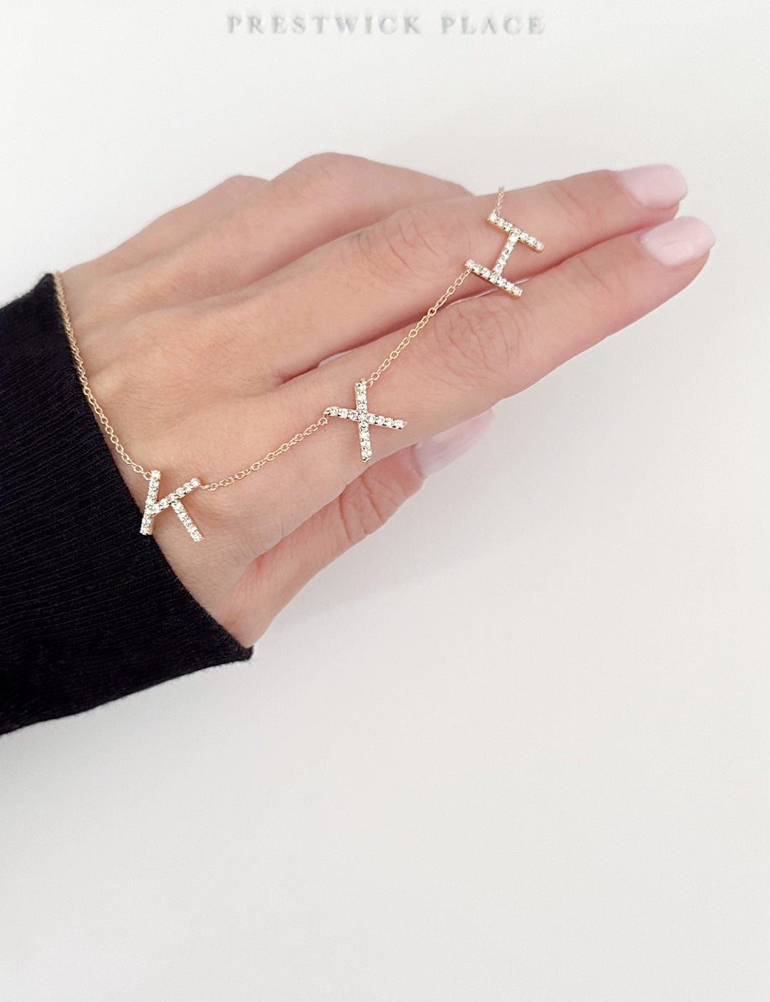 3 Letter Lab-Diamond Initial Pendant