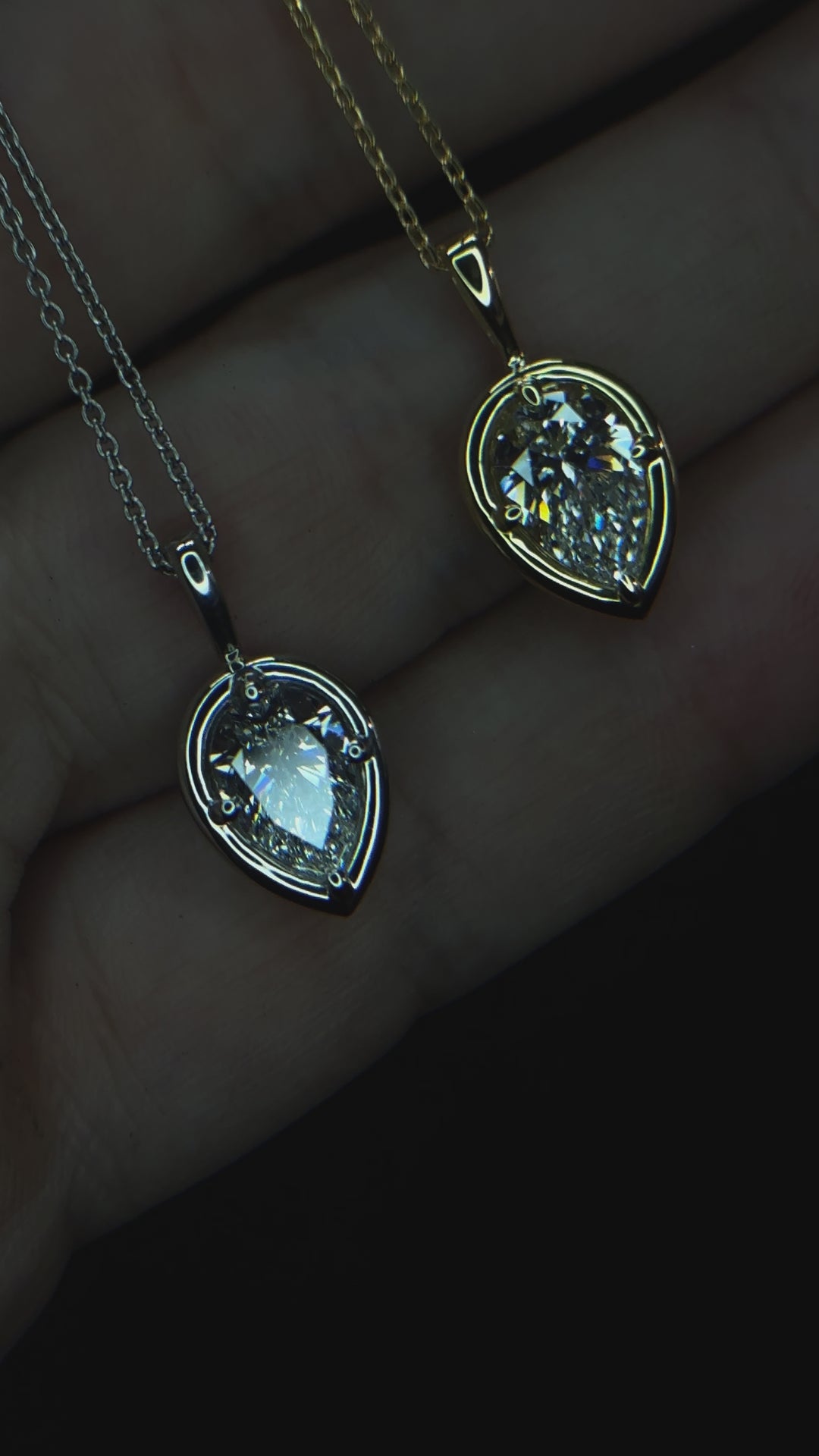 Celestial Pear Diamond Pendant