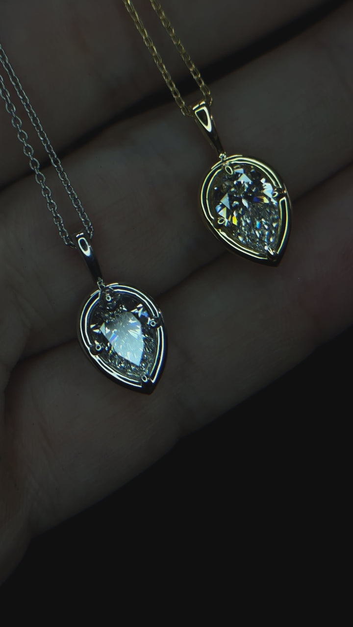 Celestial Pear Diamond Pendant