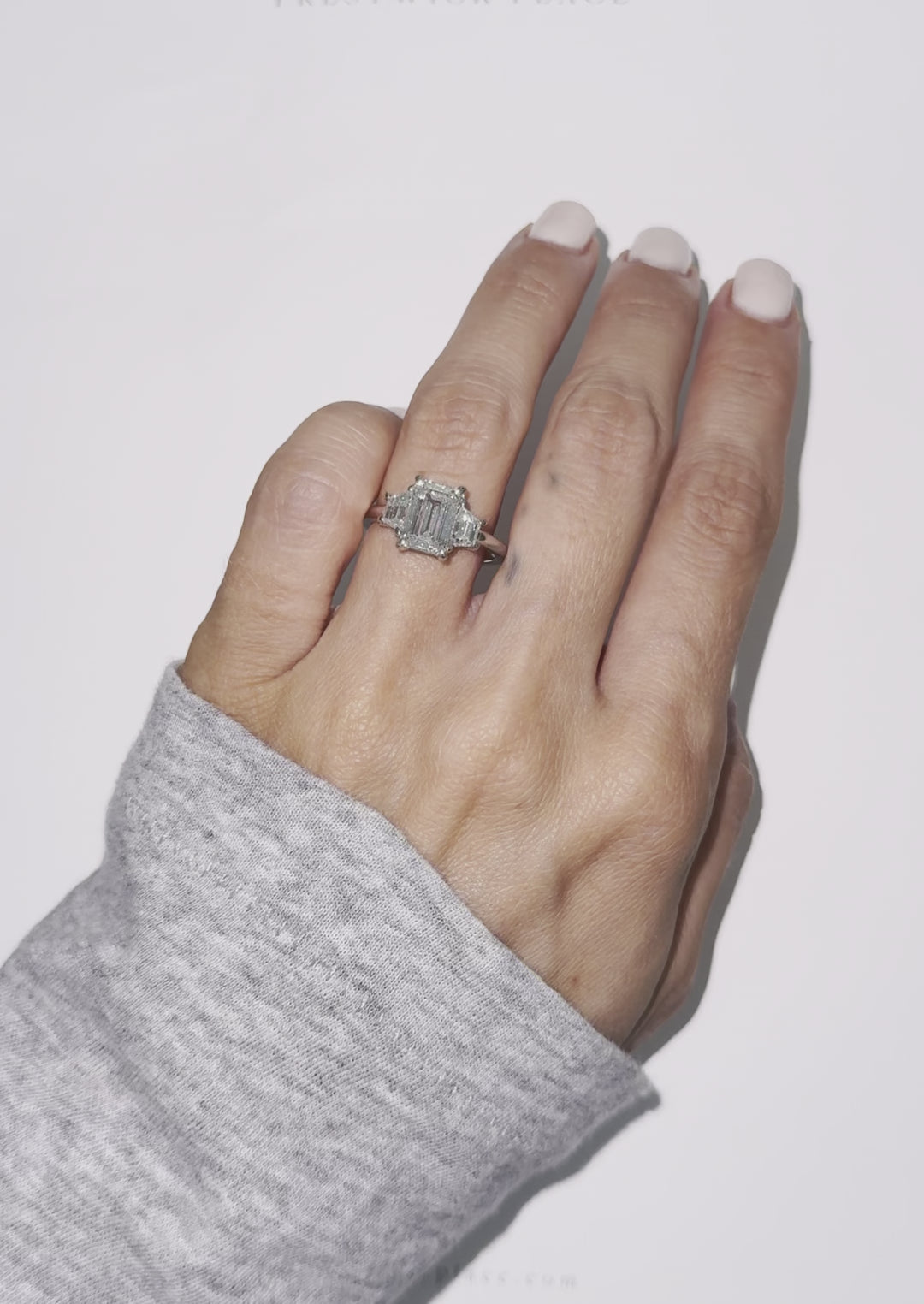 Emerald Cut Trilogy - 2.8ct Lab Diamond