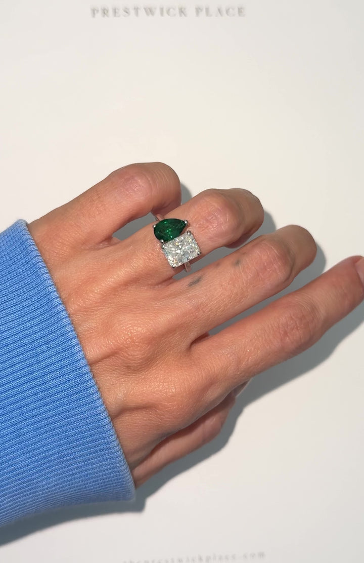 Emerald Two-Stone 4.0ct