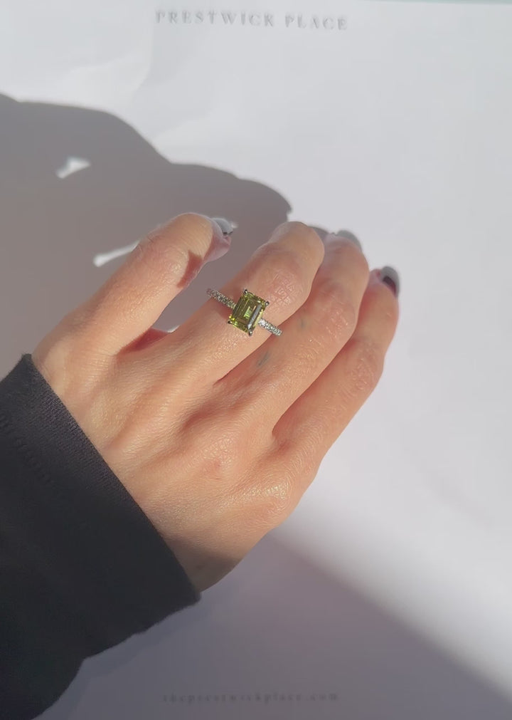 Emerald Cut Canary Yellow Sapphire