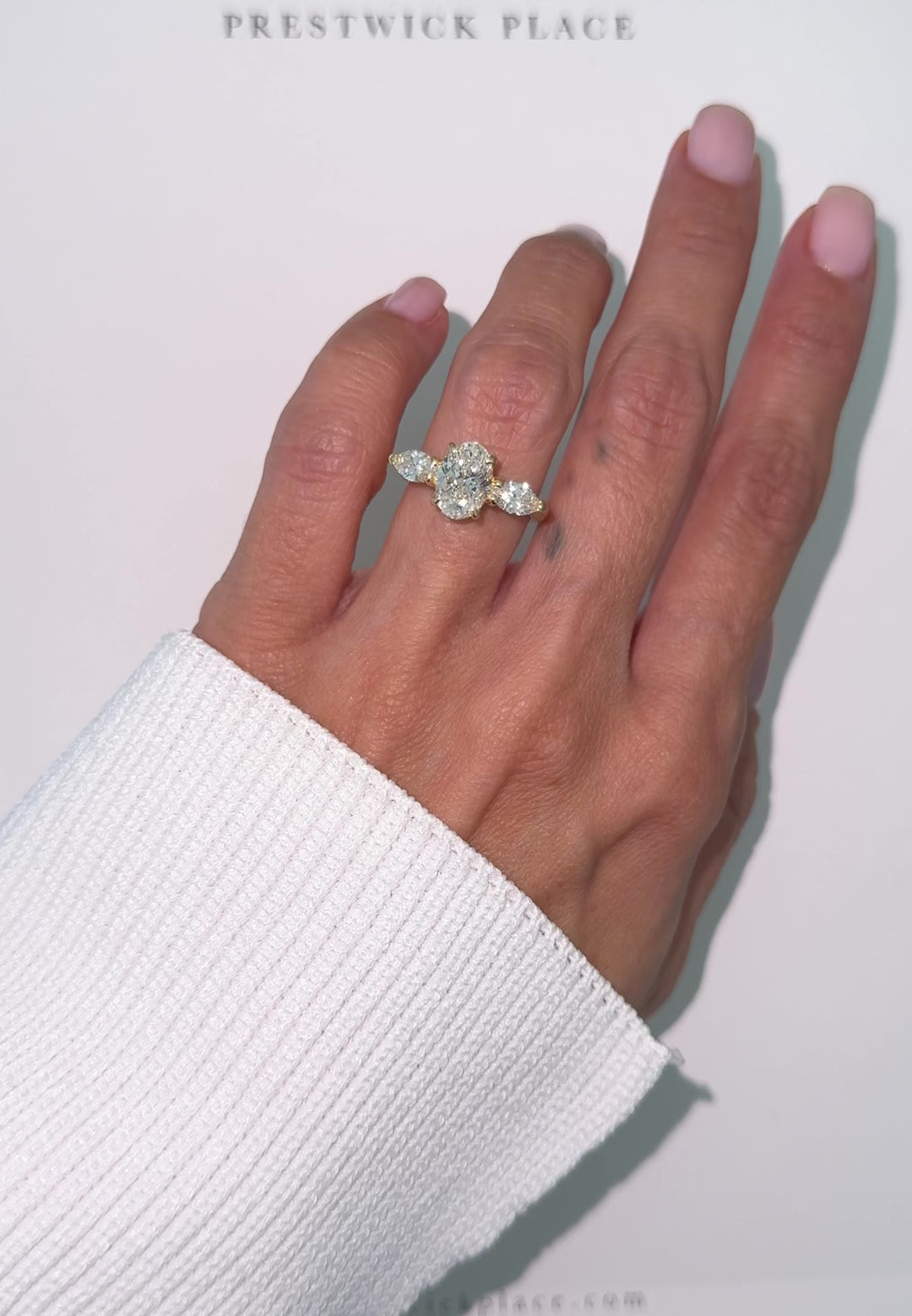 Oval Marquise Trilogy - 2.1ct Lab Diamond
