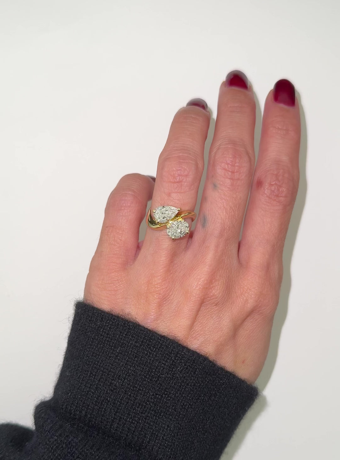 3.0ct Double Wave - Pear Oval Lab Diamond
