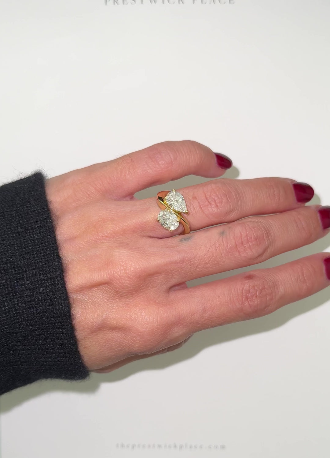 3.0ct Double Wave - Pear Oval Lab Diamond