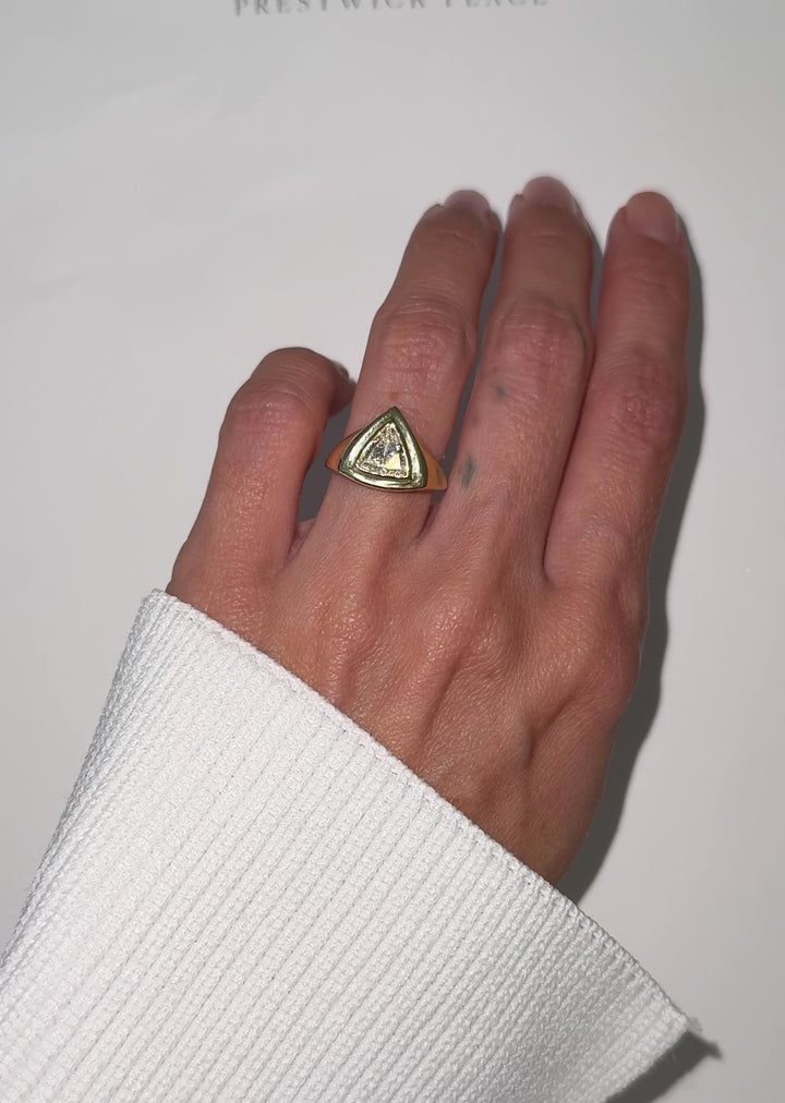 1.0ct Trillion Cut Totem Ring
