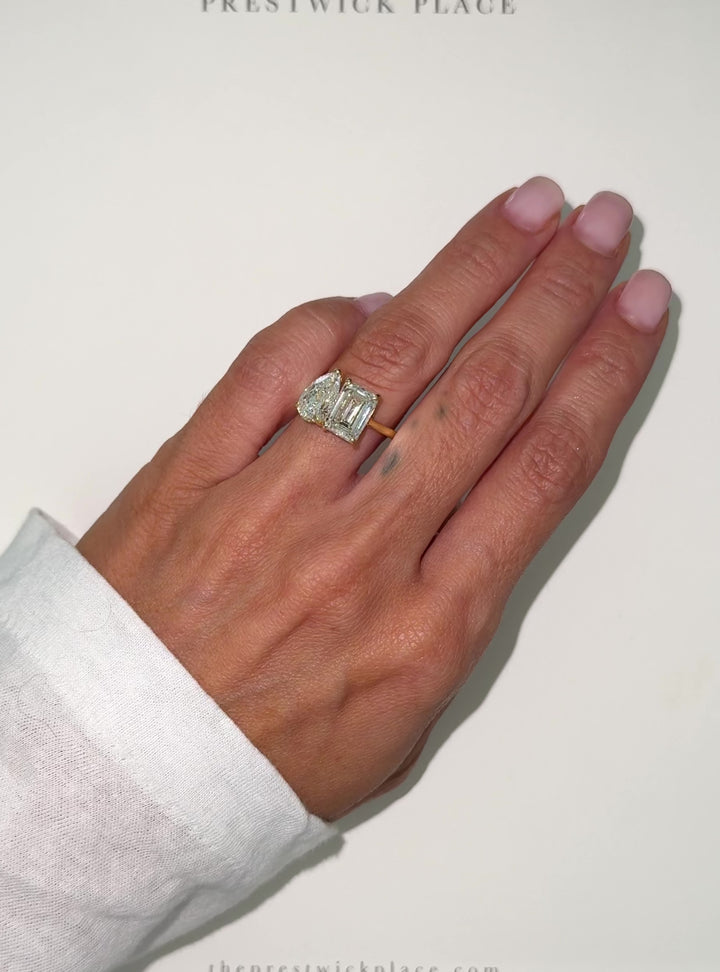 3.9ct Tokyo Two-Stone - Lab Diamond