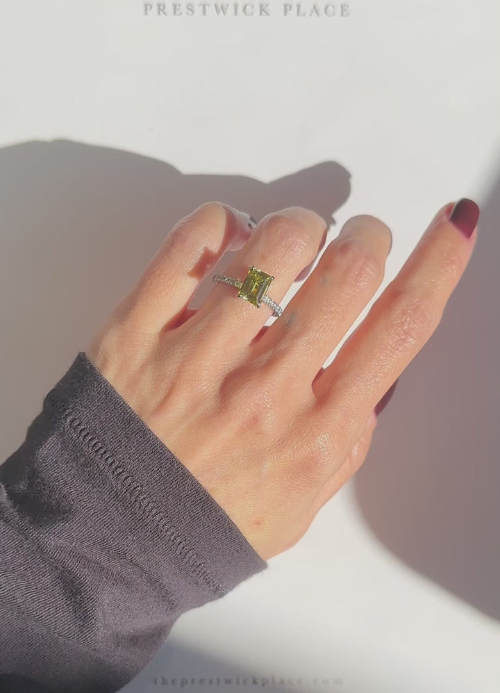 Emerald Cut Canary Yellow Sapphire