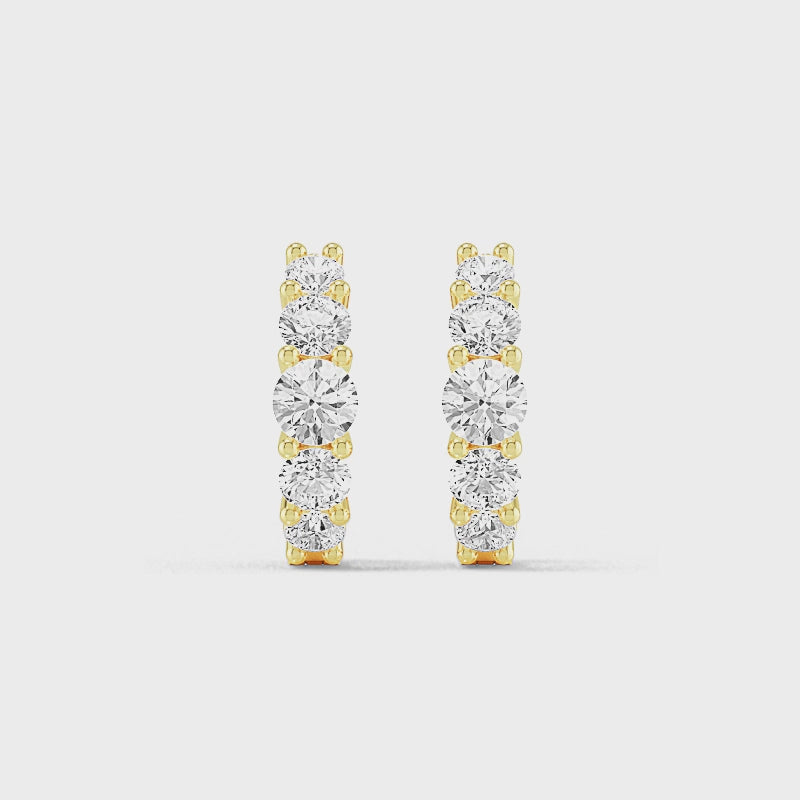 1.05ct Pair | Simple Huggie Lab Diamond
