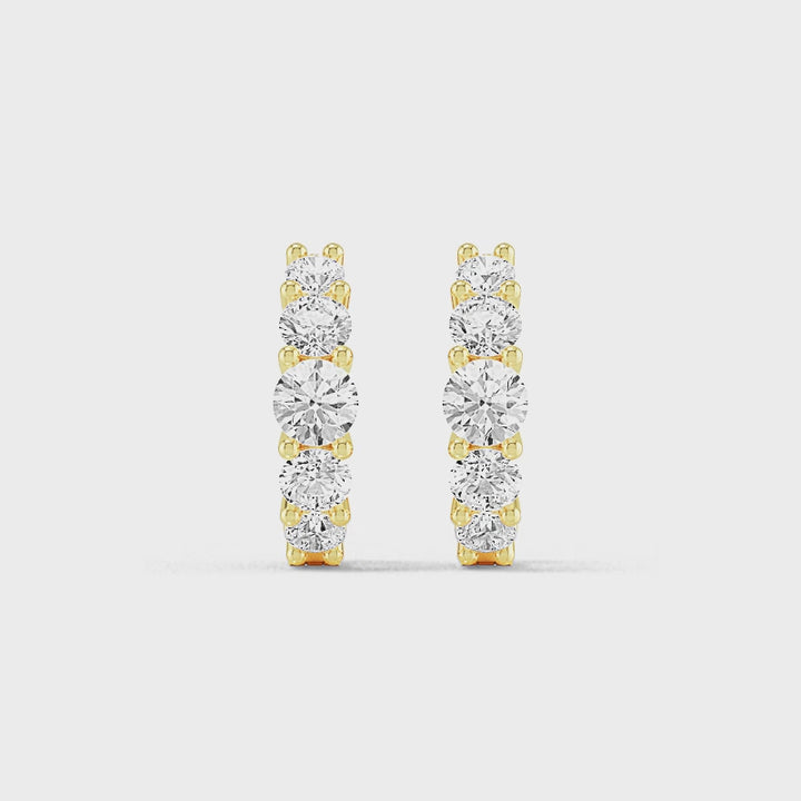 1.05ct Pair | Simple Huggie Lab Diamond