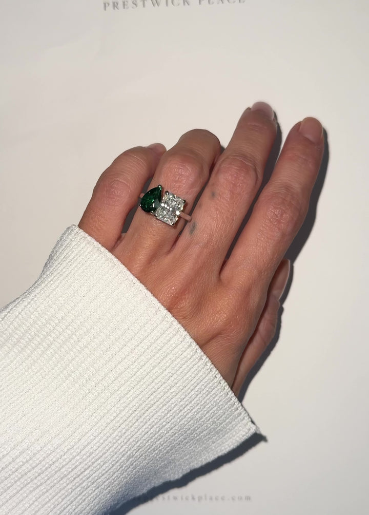 Emerald Two-Stone 4.0ct