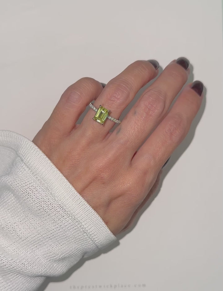 Emerald Cut Canary Yellow Sapphire