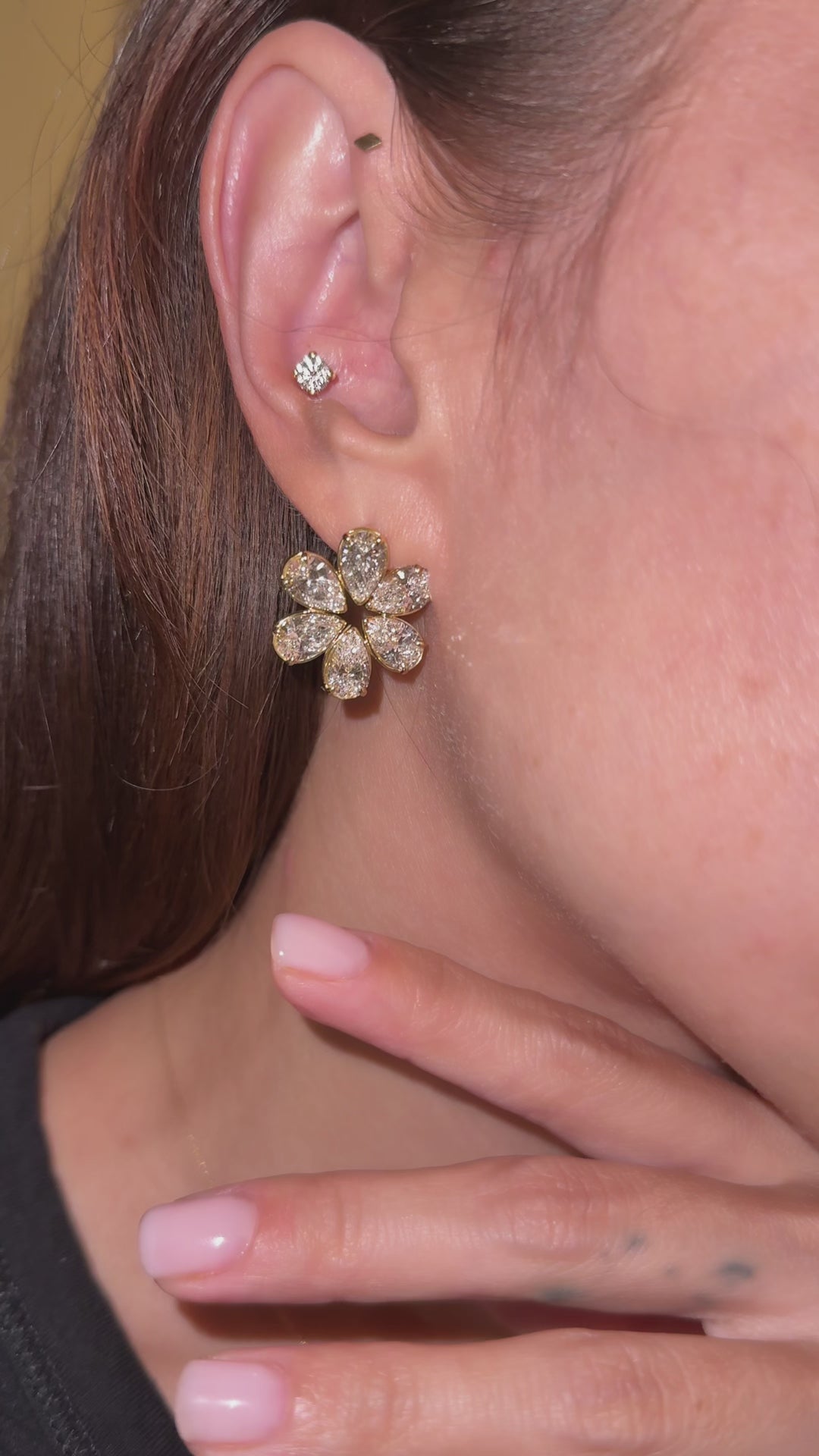 10.8ct Flower Earring | Lab Diamond