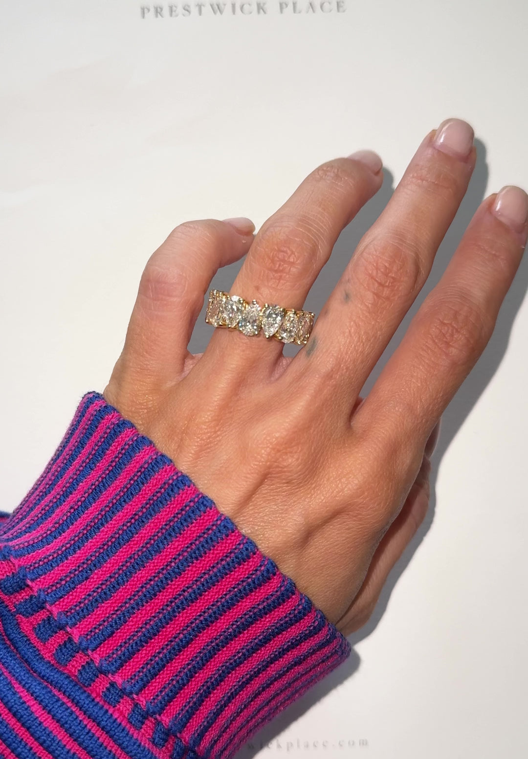 Pear Eternity Band 8.60ct - Lab Diamond