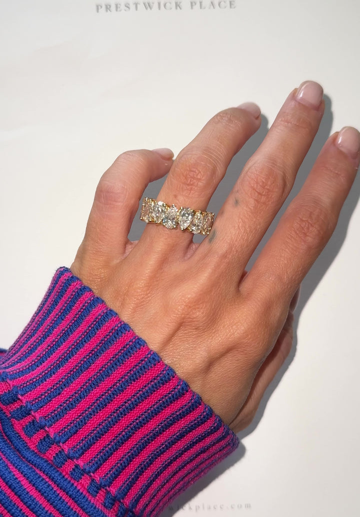 Pear Eternity Band 8.60ct - Lab Diamond