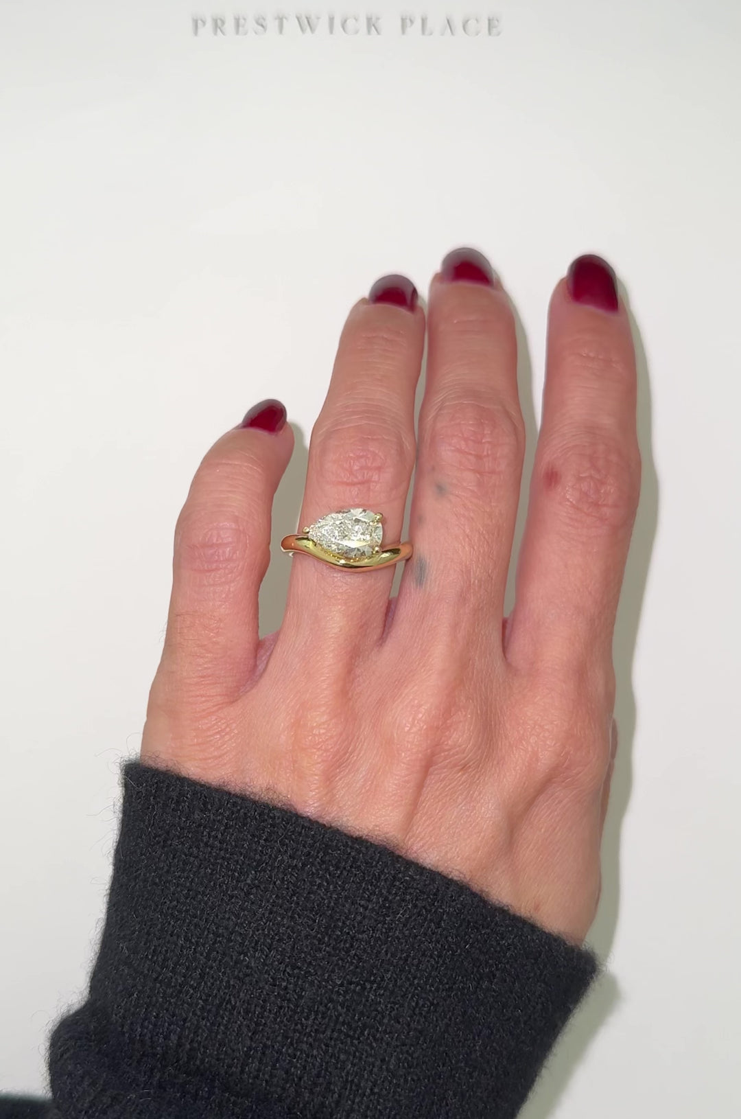 2.0ct Pear Wave - Lab Diamond