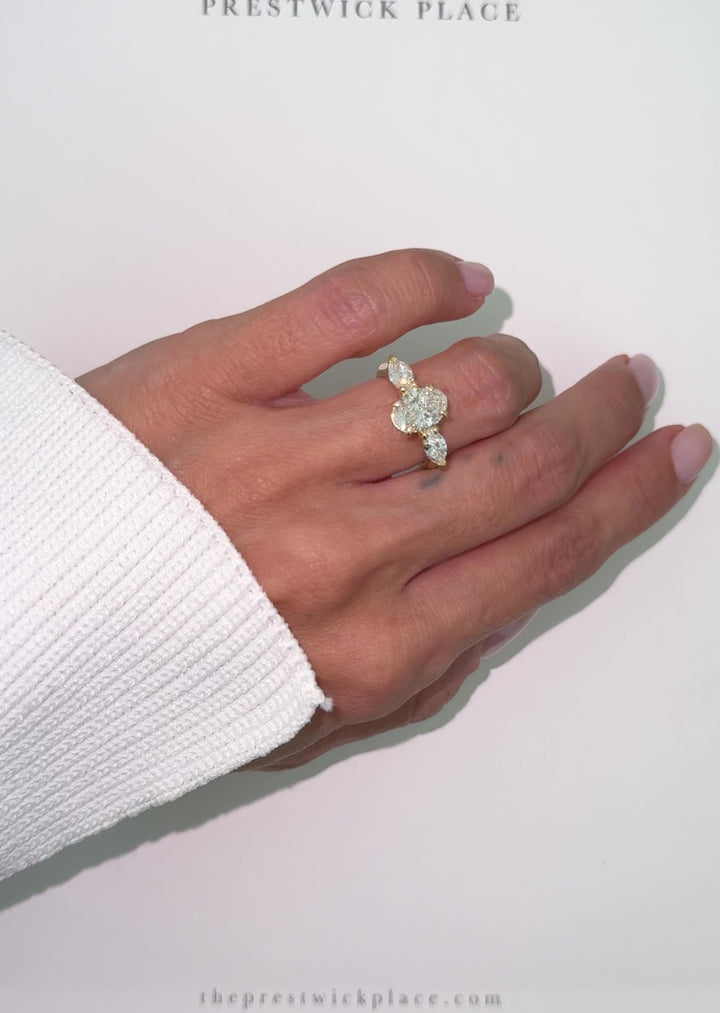 Oval Marquise Trilogy - 2.1ct Lab Diamond