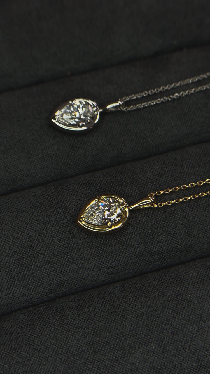 Celestial Pear Diamond Pendant