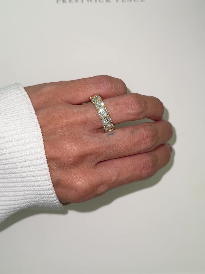 8.0ct Old Mine Eternity Band - Lab-Diamond