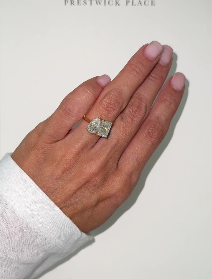 3.9ct Tokyo Two-Stone - Lab Diamond