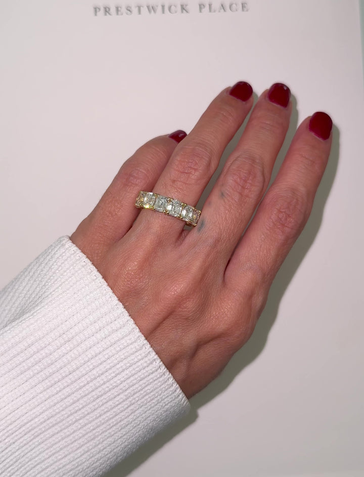 8.0ct Old Mine Eternity Band - Lab-Diamond
