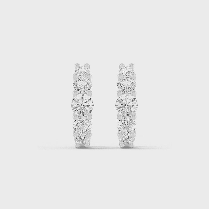 1.05ct Pair | Simple Huggie Lab Diamond
